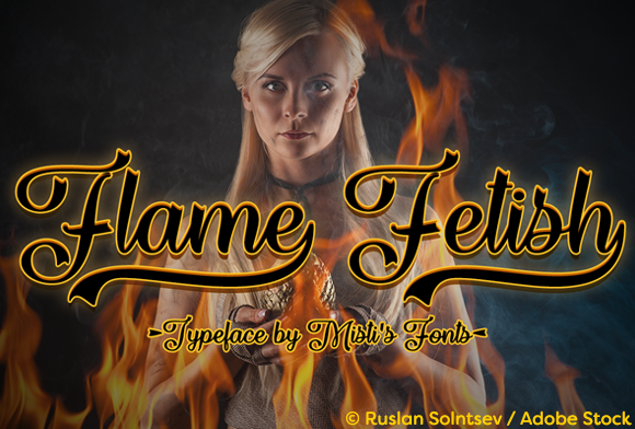 Flame Fetish Font: Bold and Beautiful